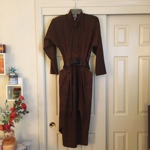 Vintage Rabbit Rabbit Rabbit Brown Dress Size 8